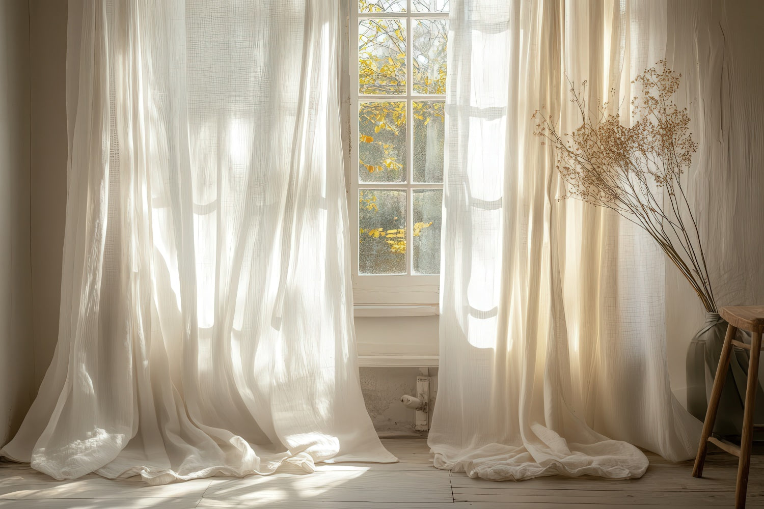 Backdrops For Maternity Photos Sunlit Sheer Curtain Backdrop UK GTY2-52