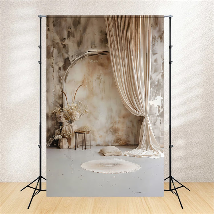 Maternity Photo Backdrops Vintage Textured Wall Curtain Backdrop UK GTY2-53