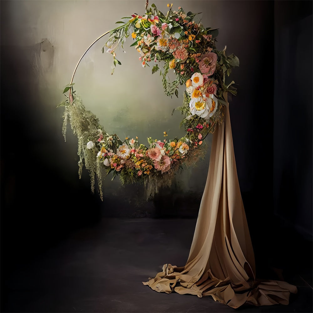 Maternity Backdrops Enchanted Vintage Floral Hoop Backdrop UK GTY2-8