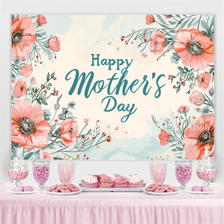 Mothers Day Backdrops Watercolor Floral Customized Backdrop UK GTY3-173