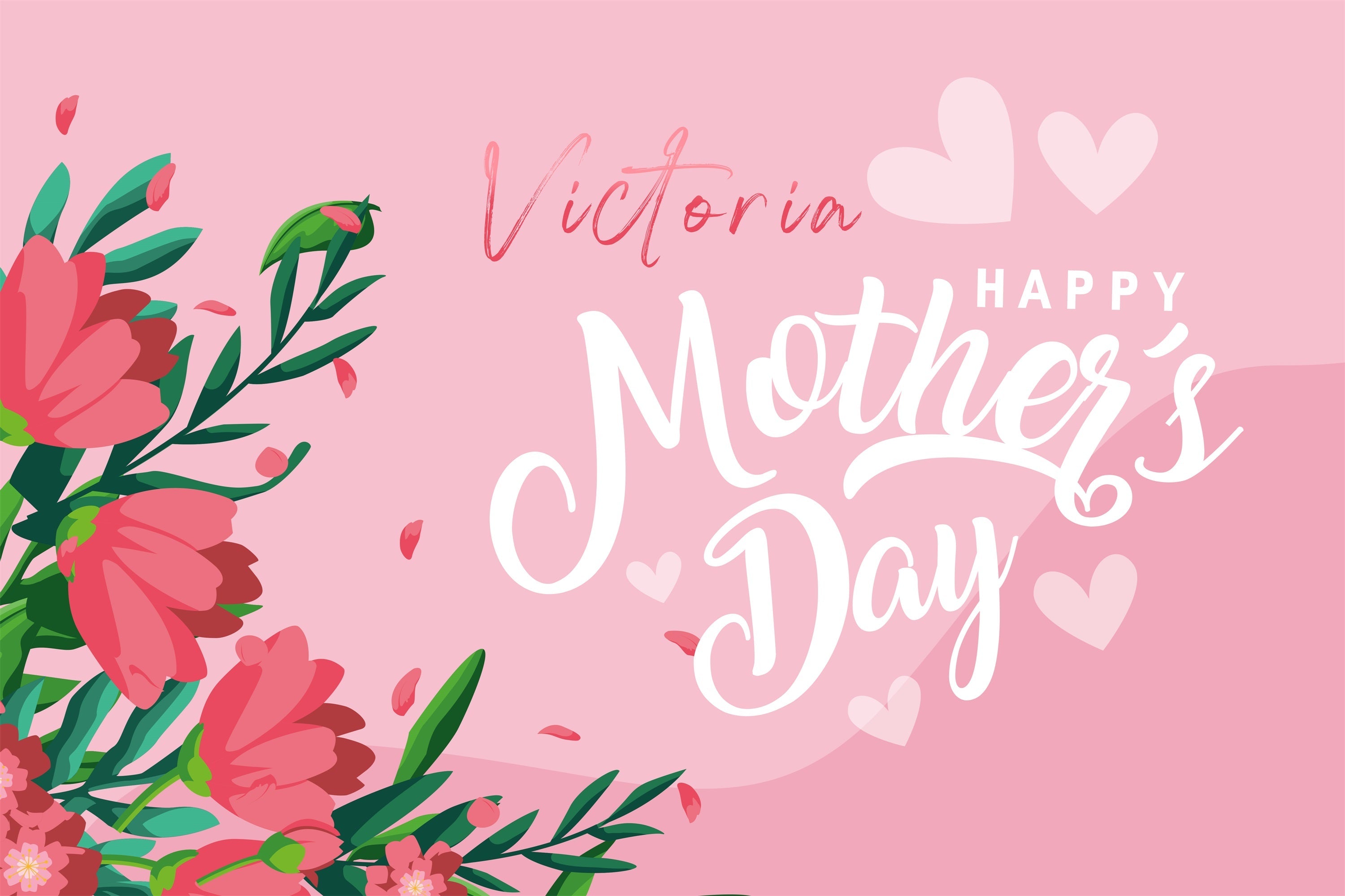 Backdrop Mothers Day Romantic Blossom Custom Backdrop UK GTY3-188