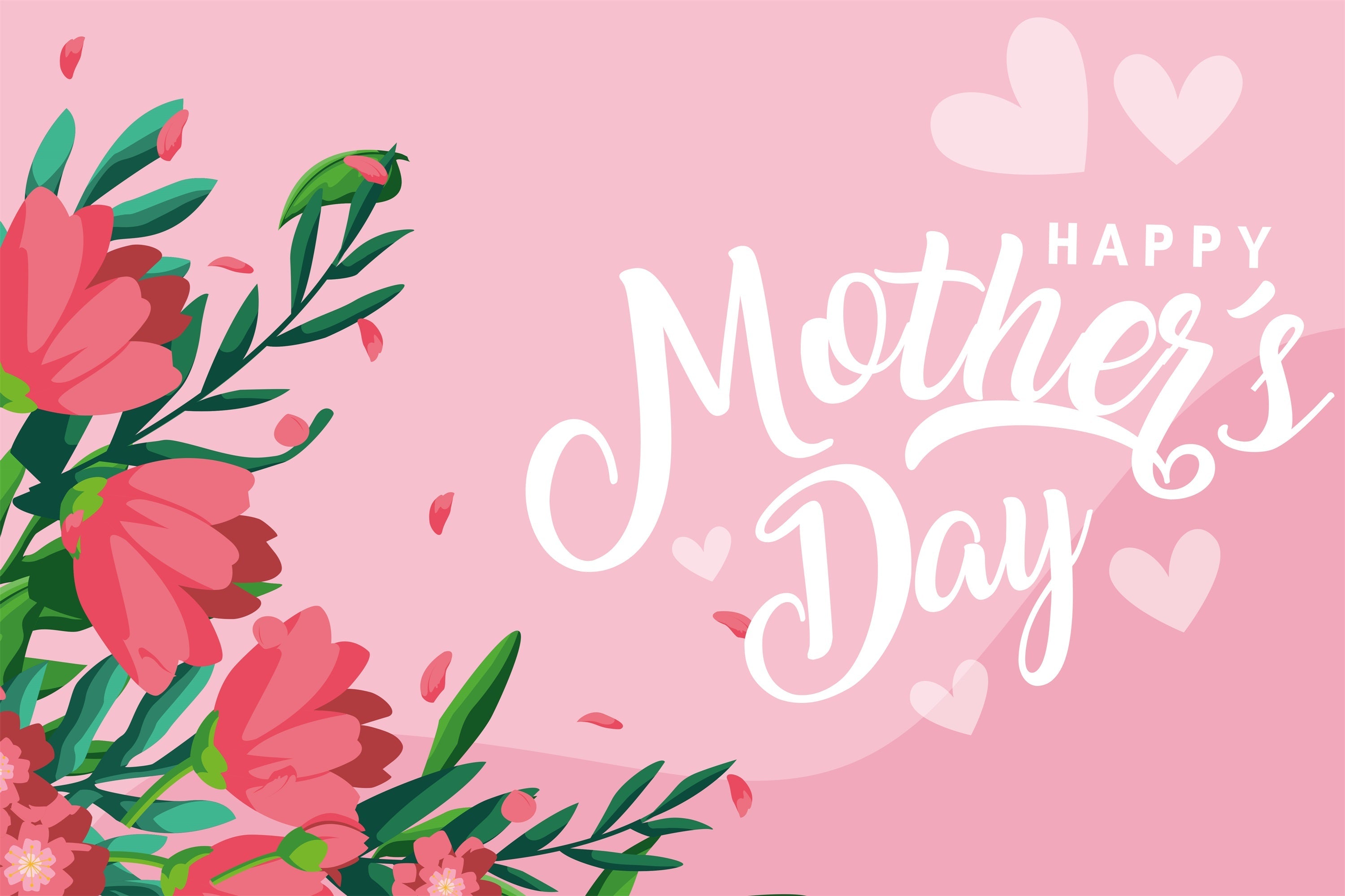 Backdrop Mothers Day Romantic Blossom Custom Backdrop UK GTY3-188