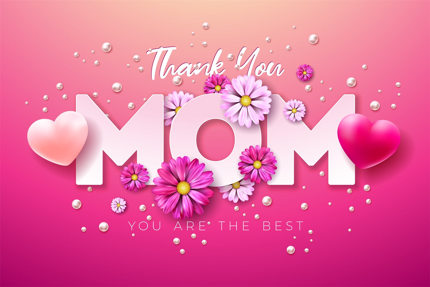 Backdrops For Mothers Day Pearl Blossom Personalised Backdrop UK GTY3-191