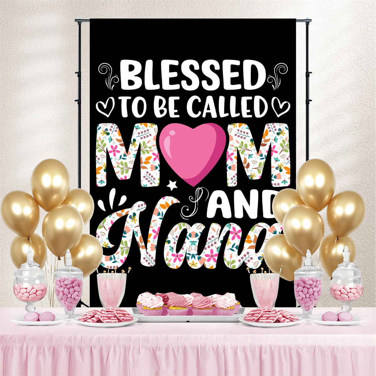 Mothers Day Backdrops Blessed Floral Customized Backdrop UK GTY3-193