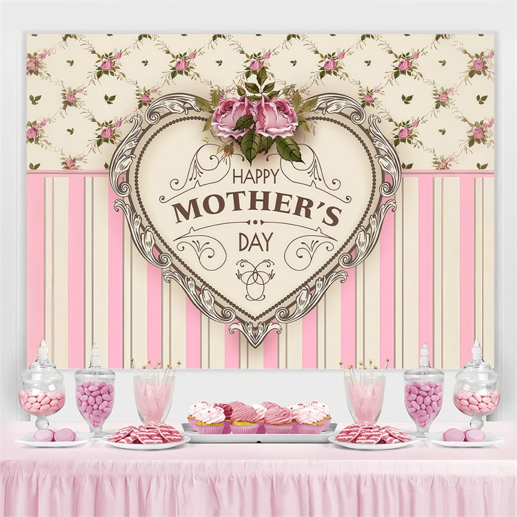 Mother's Day Photo Backdrop Victorian Floral Personalized Backdrop UK GTY3-198