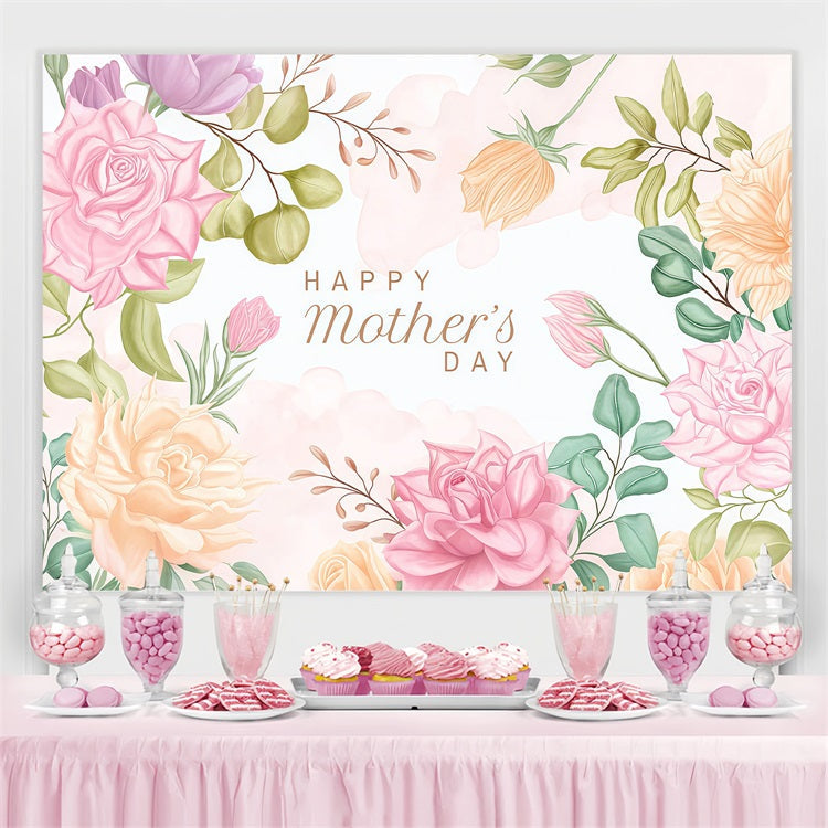 Mother's Day Backdrop Ideas Artistic Watercolor Blossom Custom Backdrop UK GTY3-204