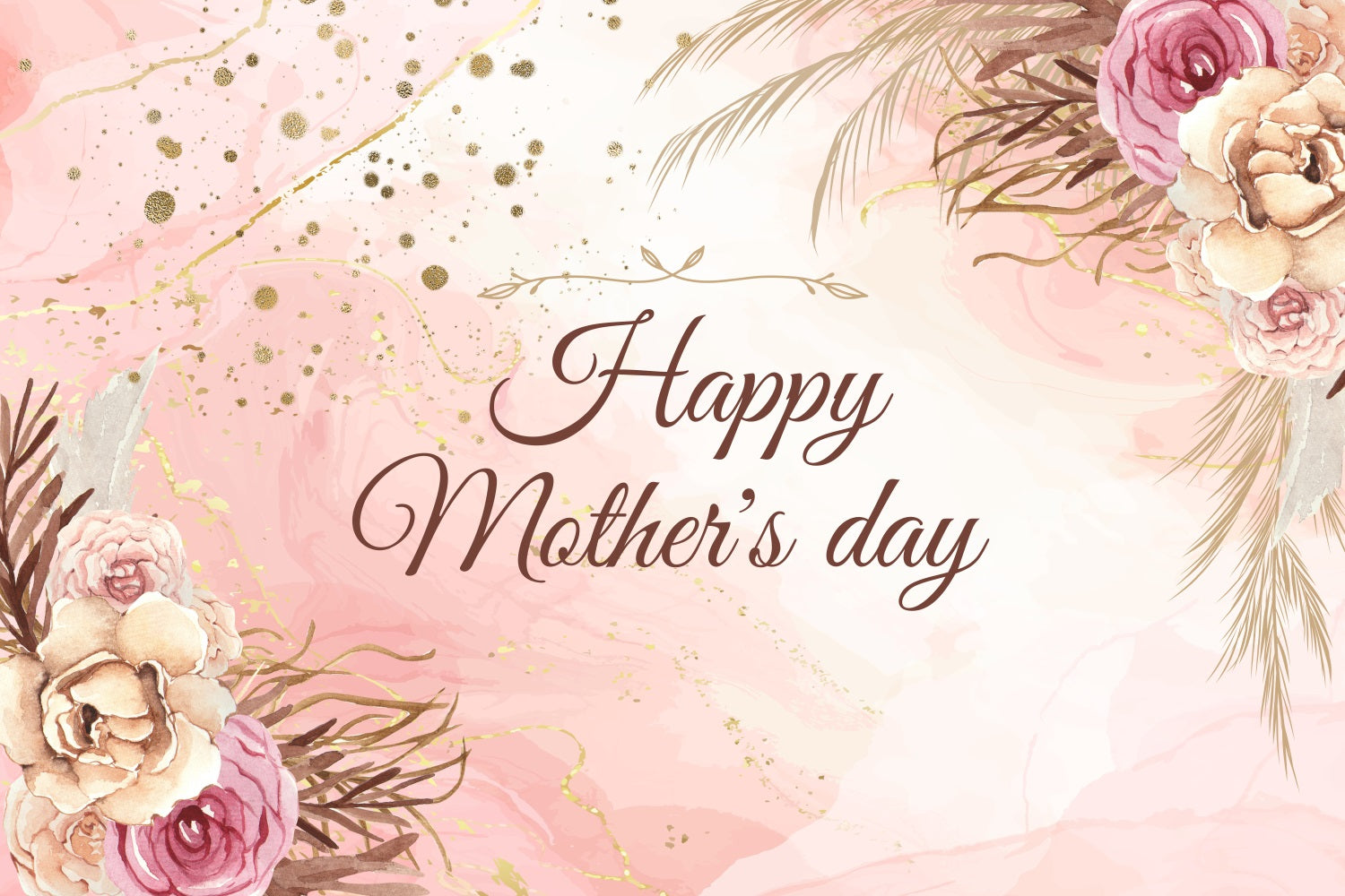 Backdrop For Mother's Day Sparkle Rose Personalized Backdrop UK GTY3-206