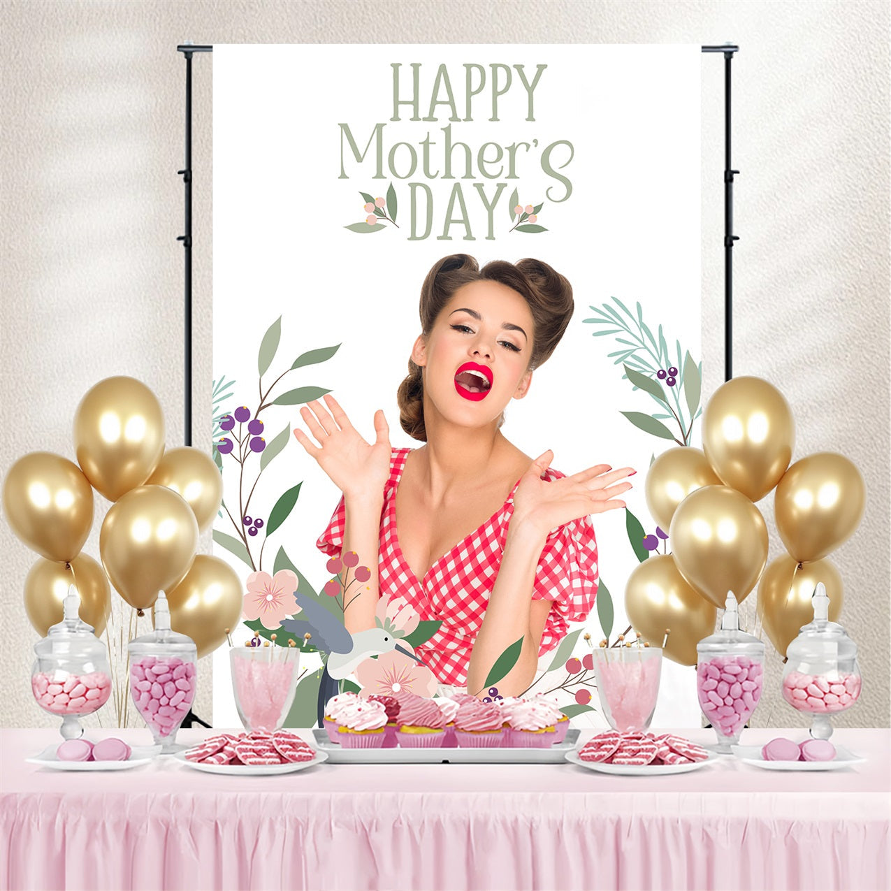Mothers Day Backdrop Timeless Beauty Personalized Backdrop UK GTY3-214