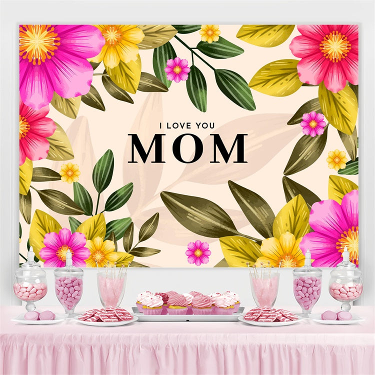 Mothers Day Backdrop Brilliant Flower Frame Customized Backdrop UK GTY3-227