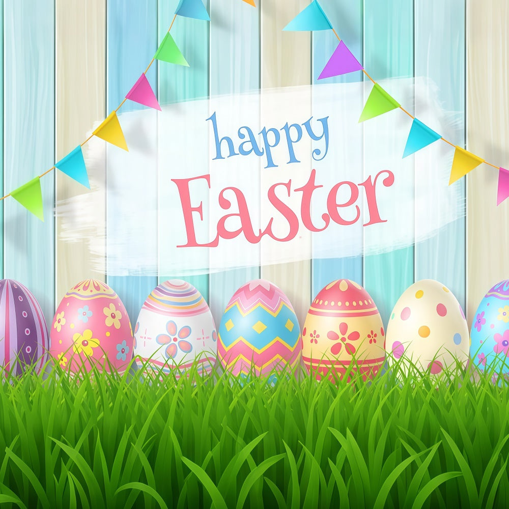 Backdrop Easter Colorful Pastel Egg Banner Backdrop UK GTY3-239