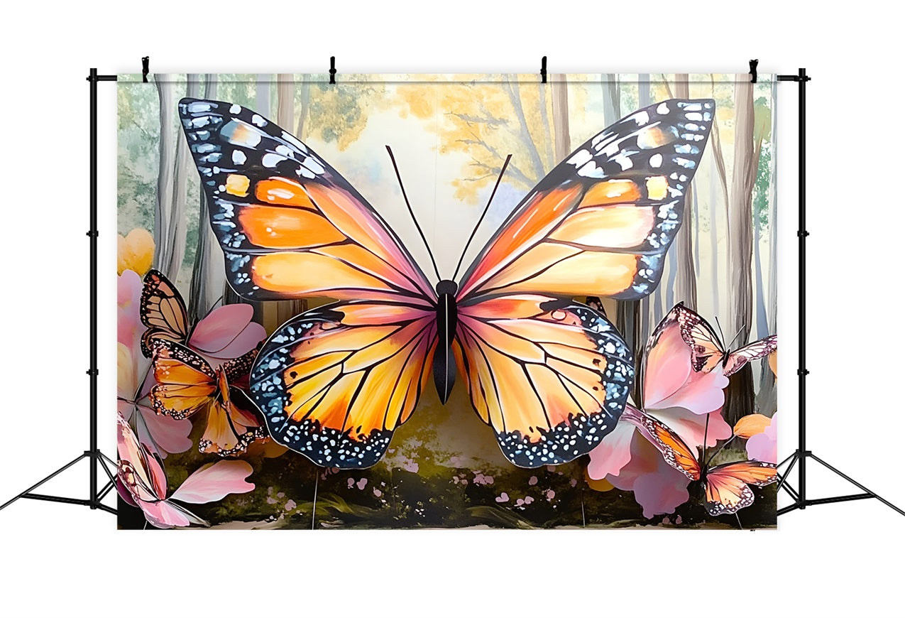 Spring Backdrop Majestic Butterfly The Woods Backdrop UK LXX1-105