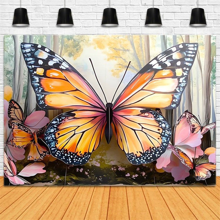 Spring Backdrop Majestic Butterfly The Woods Backdrop UK LXX1-105