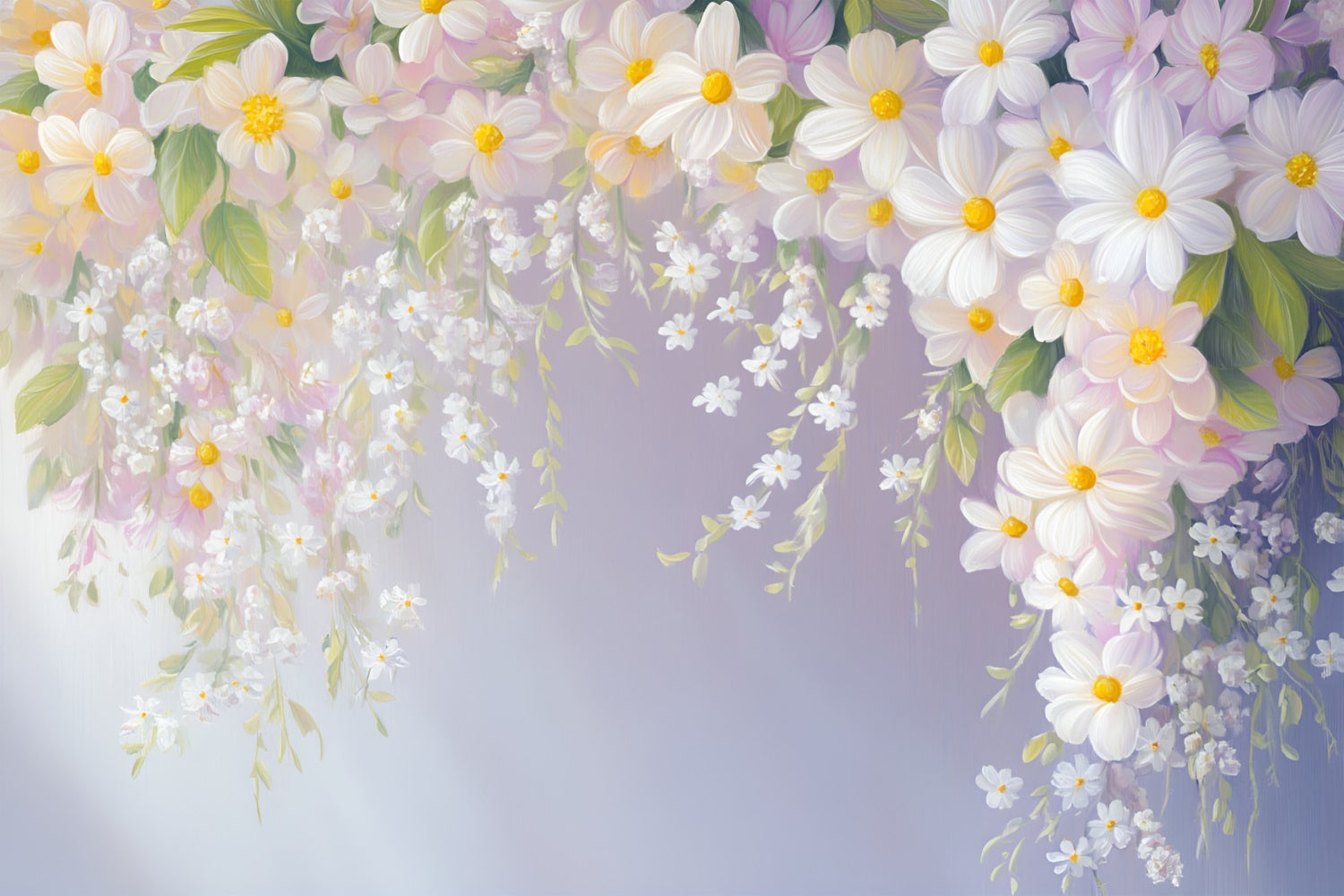 Spring Backdrops Hanging Blossoms Subtle Light Backdrop UK LXX1-111