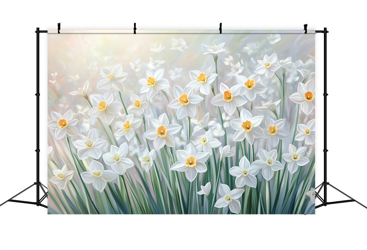 Spring Backdrop Radiant Morning Daffodil Garden Backdrop UK LXX1-112