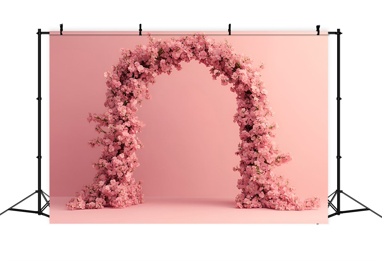 Spring Flower Backdrop Pink Cherry Flower Arch Backdrop UK LXX1-123