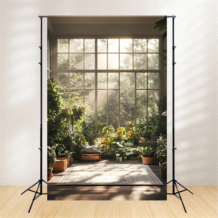 Backdrops Spring Sunlight Windows Garden Room Backdrop UK LXX1-125