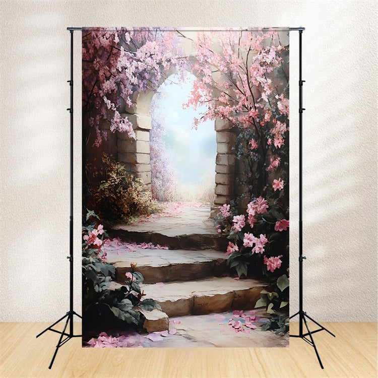 Spring Photoshoot Backdrop Floral Arch Photography Backdrop UK LXX1-128