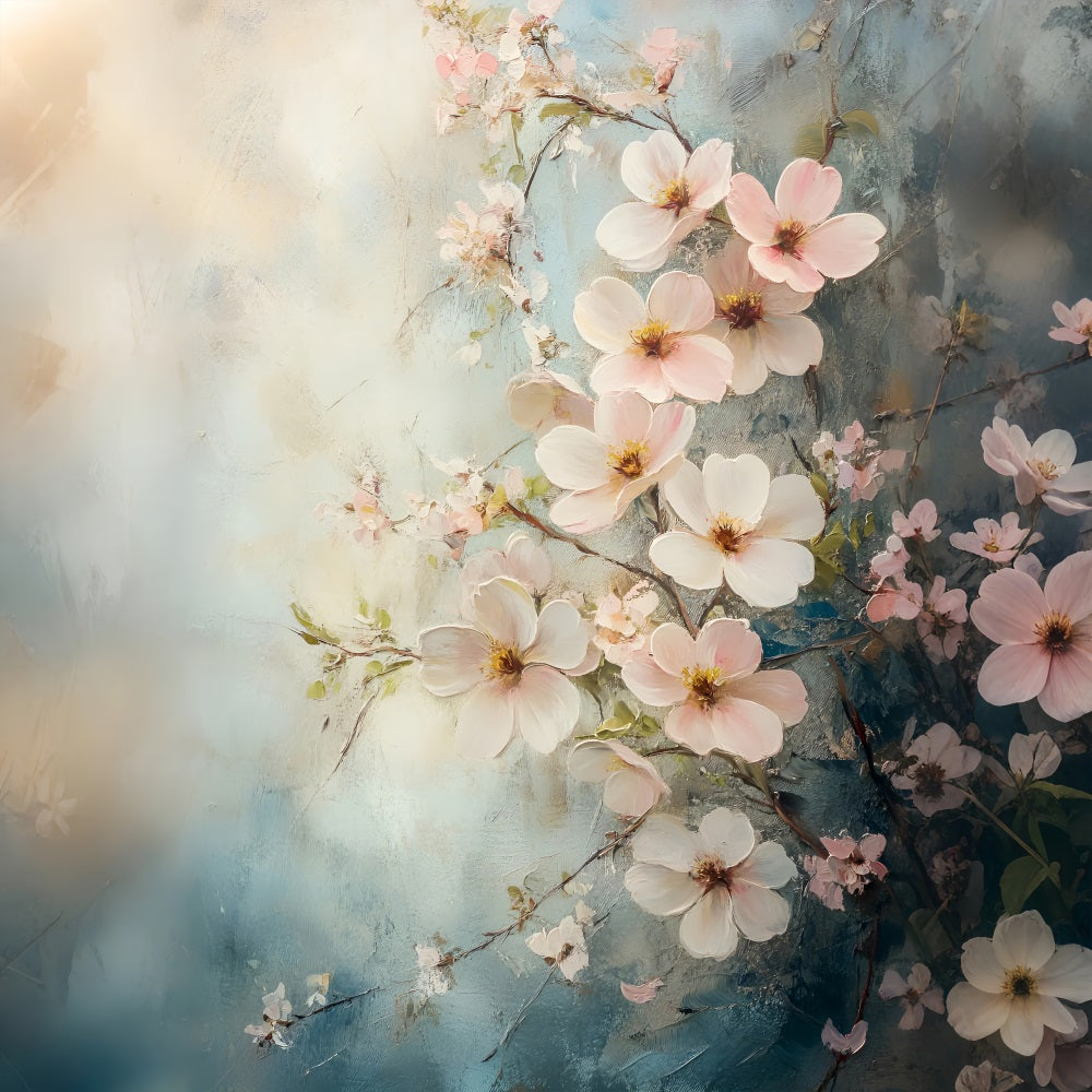 Photography Backdrops Spring Pastel Floral Art Backdrop UK LXX1-137