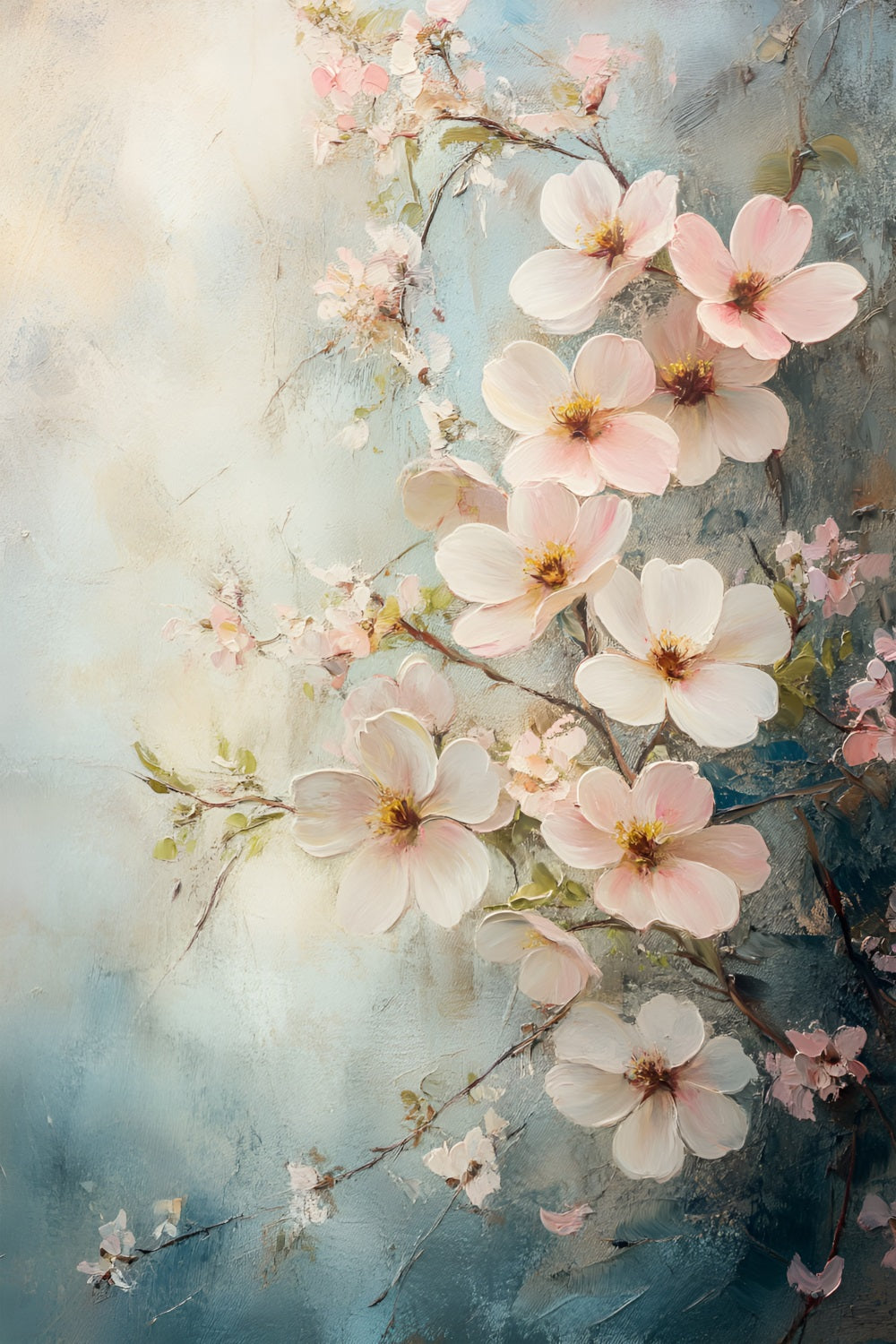 Photography Backdrops Spring Pastel Floral Art Backdrop UK LXX1-137