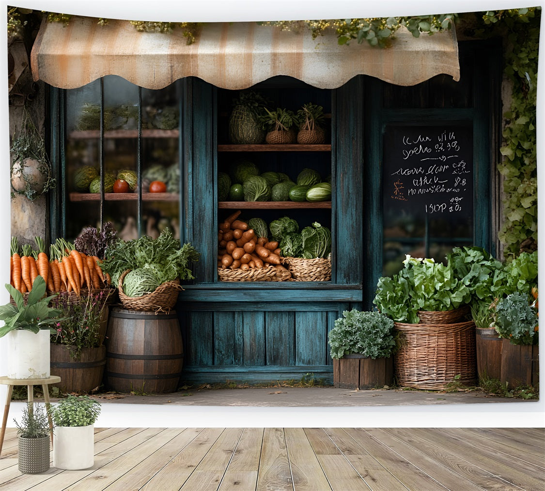 Spring Photography Backdrop Rustic Grocer Farm Window Backdrop UK LXX1-153