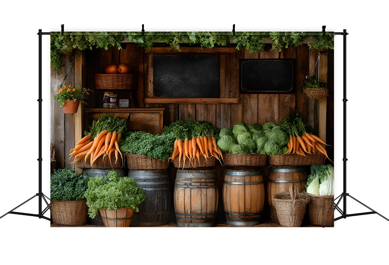 Photography Backdrops Spring Farmer's Barnyard Carrot Backdrop UK LXX1-154