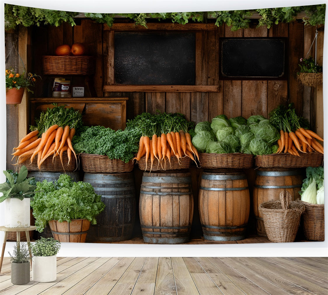 Photography Backdrops Spring Farmer's Barnyard Carrot Backdrop UK LXX1-154