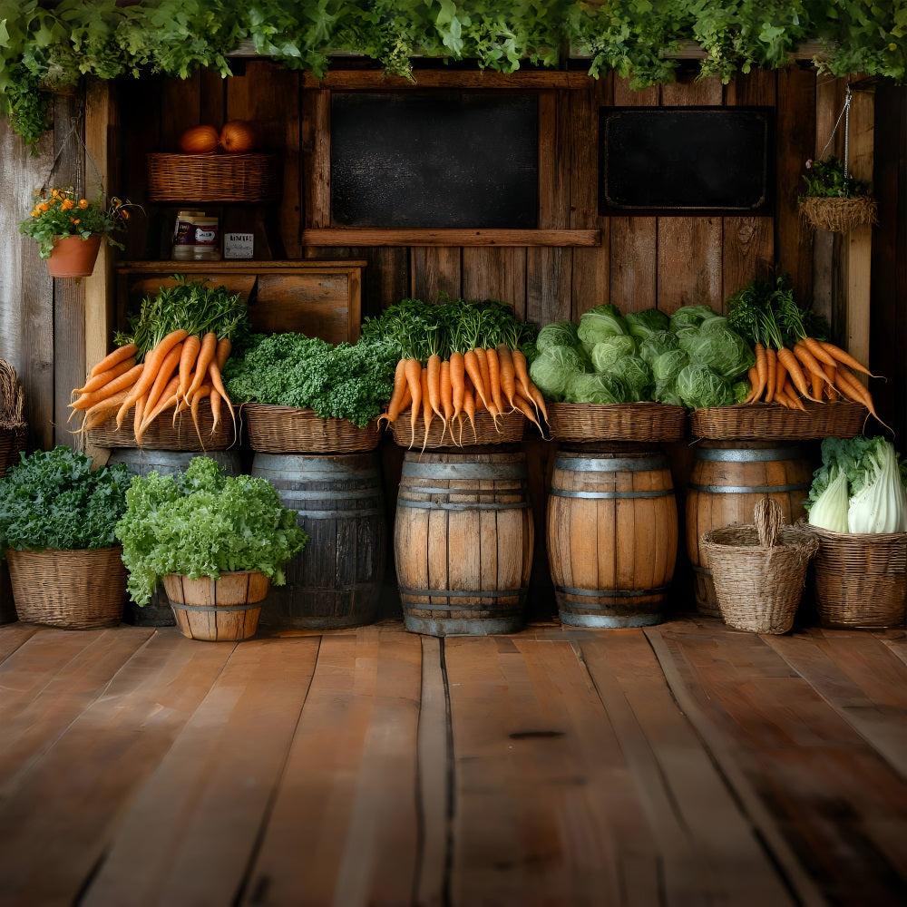 Photography Backdrops Spring Farmer's Barnyard Carrot Backdrop UK LXX1-154