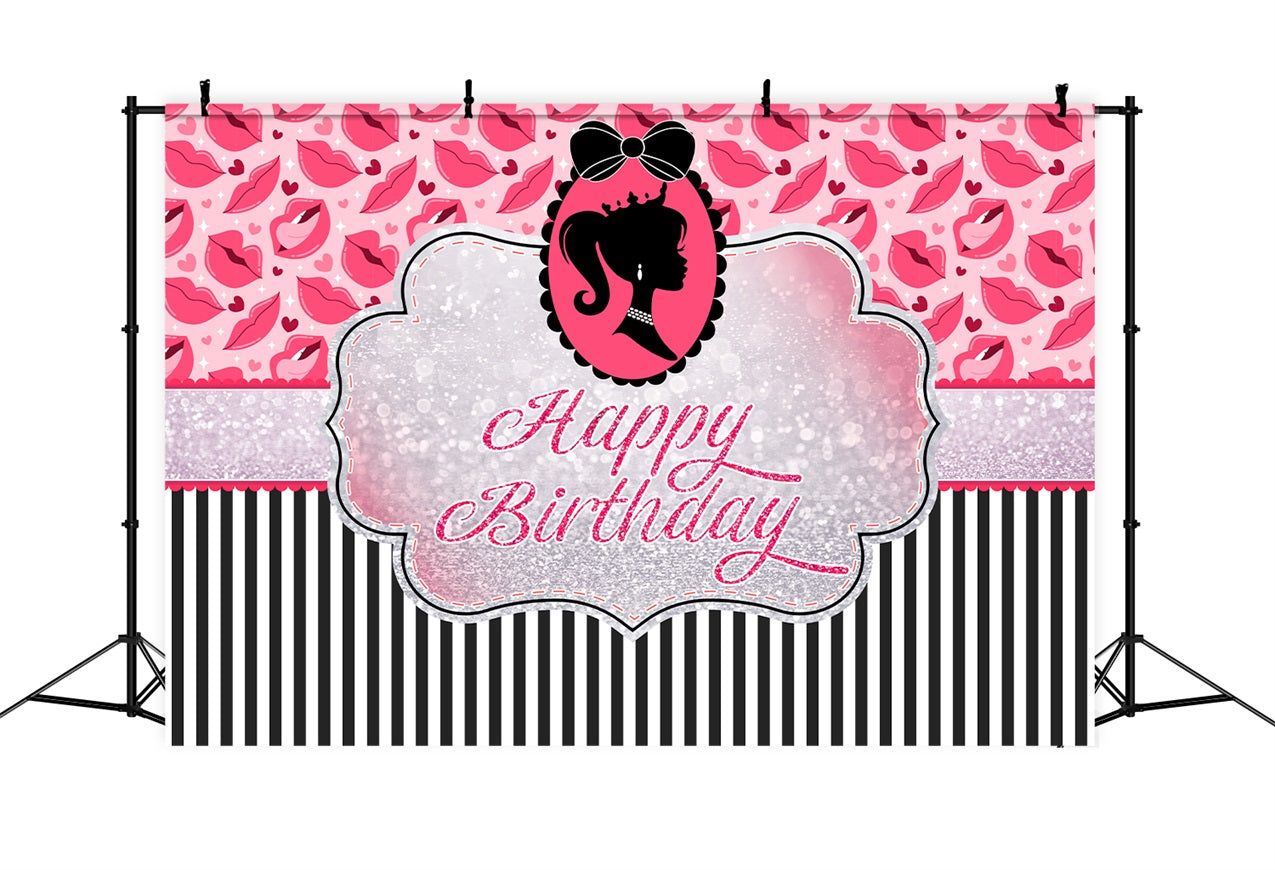 Customized Backdrop Birthday Barbie Glittery Princess Backdrop UK LXX1-202