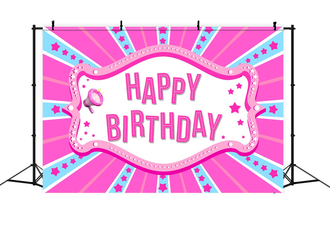 Custom Happy Birthday Backdrop Fashion Doll Carnival-Inspired Backdrop UK LXX1-208