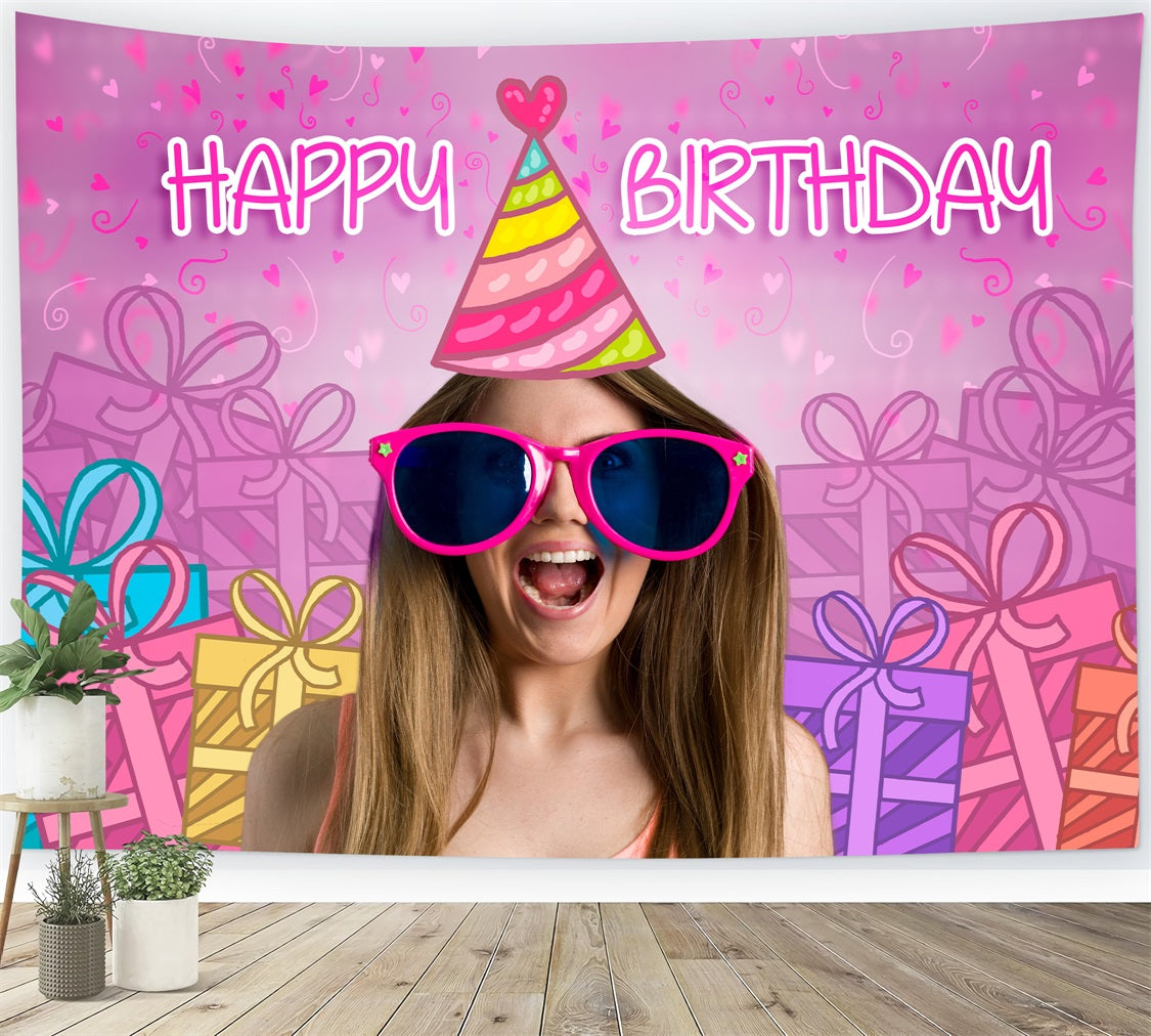 Customize Backdrop Birthday Barbie Joy Sunglasses Party Backdrop UK LXX1-209