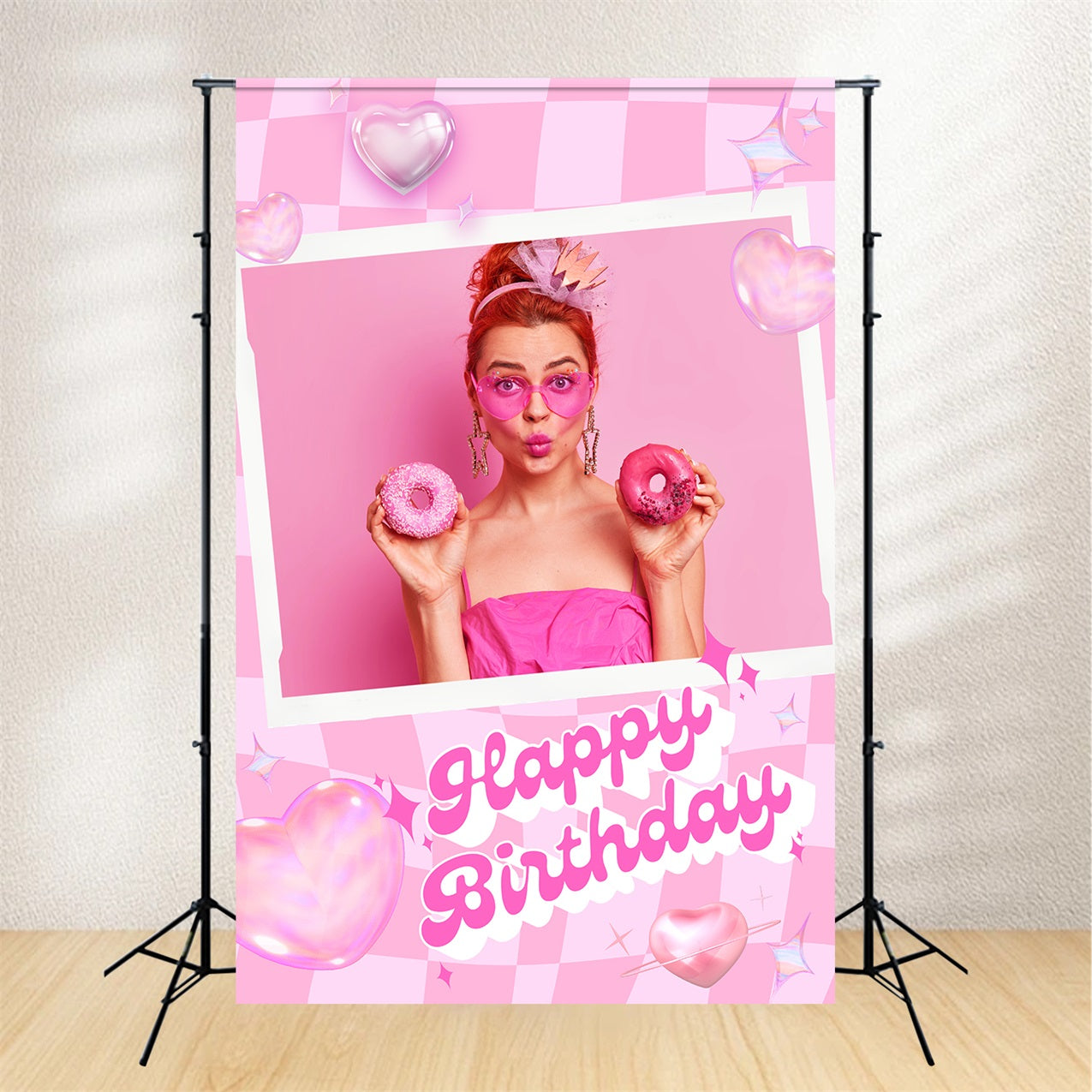 Custom Backdrop Birthday Barbie Retro Charm Happy Backdrop UK LXX1-212