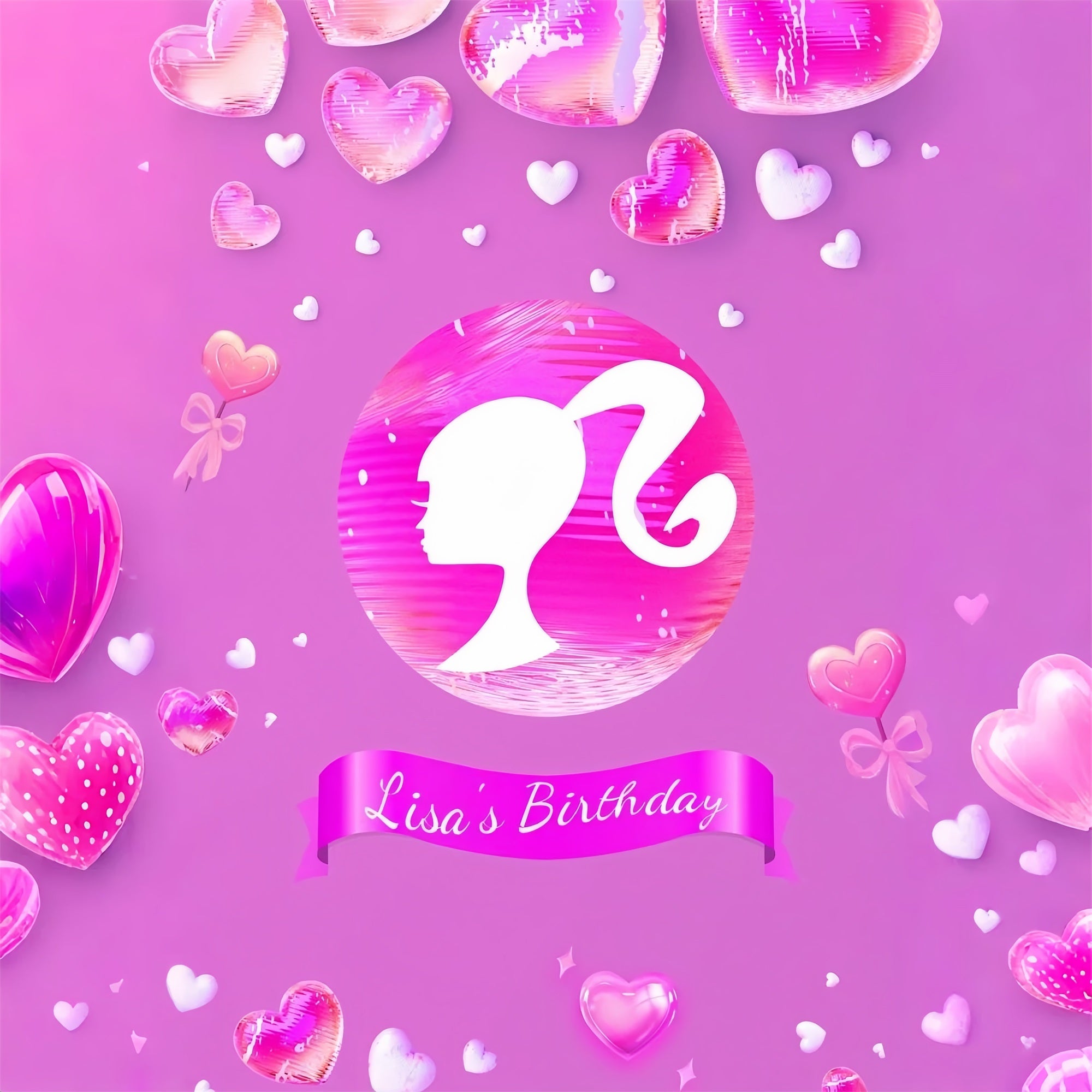 Custom Backdrops For Birthdays Barbie Lisa Event Backdrop UK LXX1-214