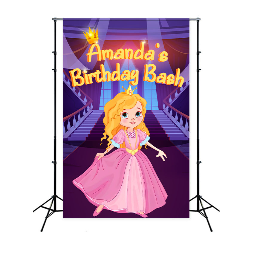 Personalized Birthday Backdrops Pink Girl Amanda Magical Backdrop UK LXX1-215