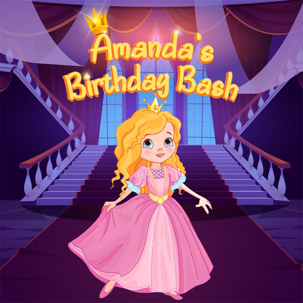 Personalized Birthday Backdrops Pink Girl Amanda Magical Backdrop UK LXX1-215