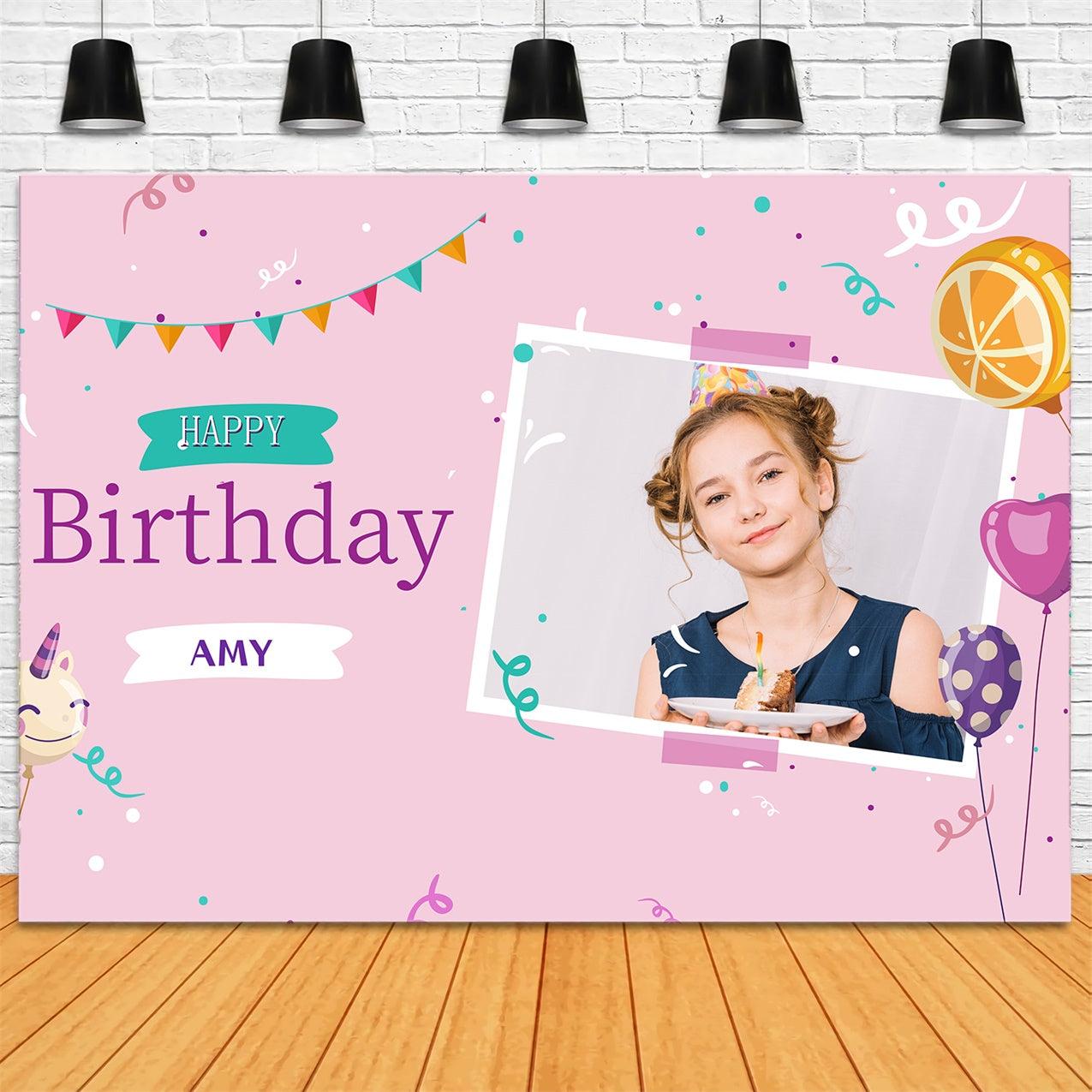 Personalized Backdrops For Birthday Pastel Party Celebration Backdrop UK LXX1-243