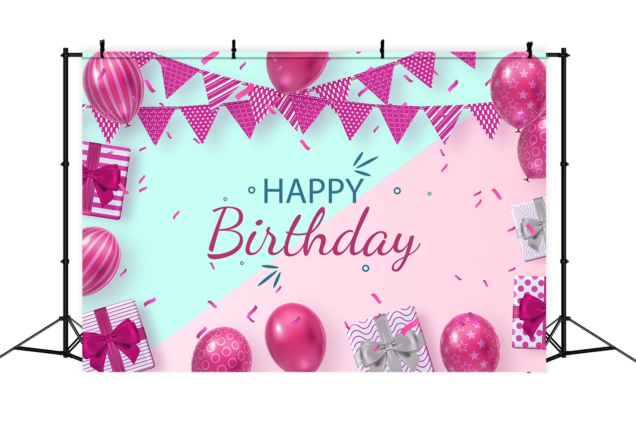 Personalized Backdrops Birthday Balloons Party Gifts Backdrop UK LXX1-250