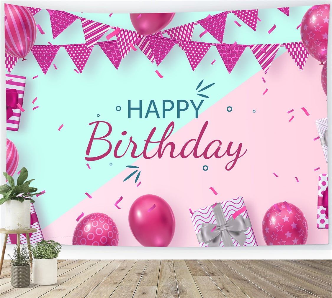 Personalized Backdrops Birthday Balloons Party Gifts Backdrop UK LXX1-250