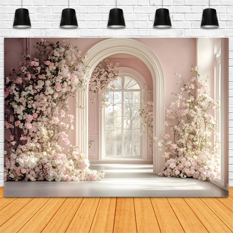 Backdrops For Pet Photography Pastel Flower Arch Backdrop UK LXX1-254