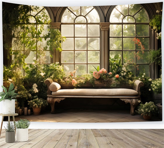 Pet Backdrops Vintage Arch Window Garden Backdrop UK LXX1-260