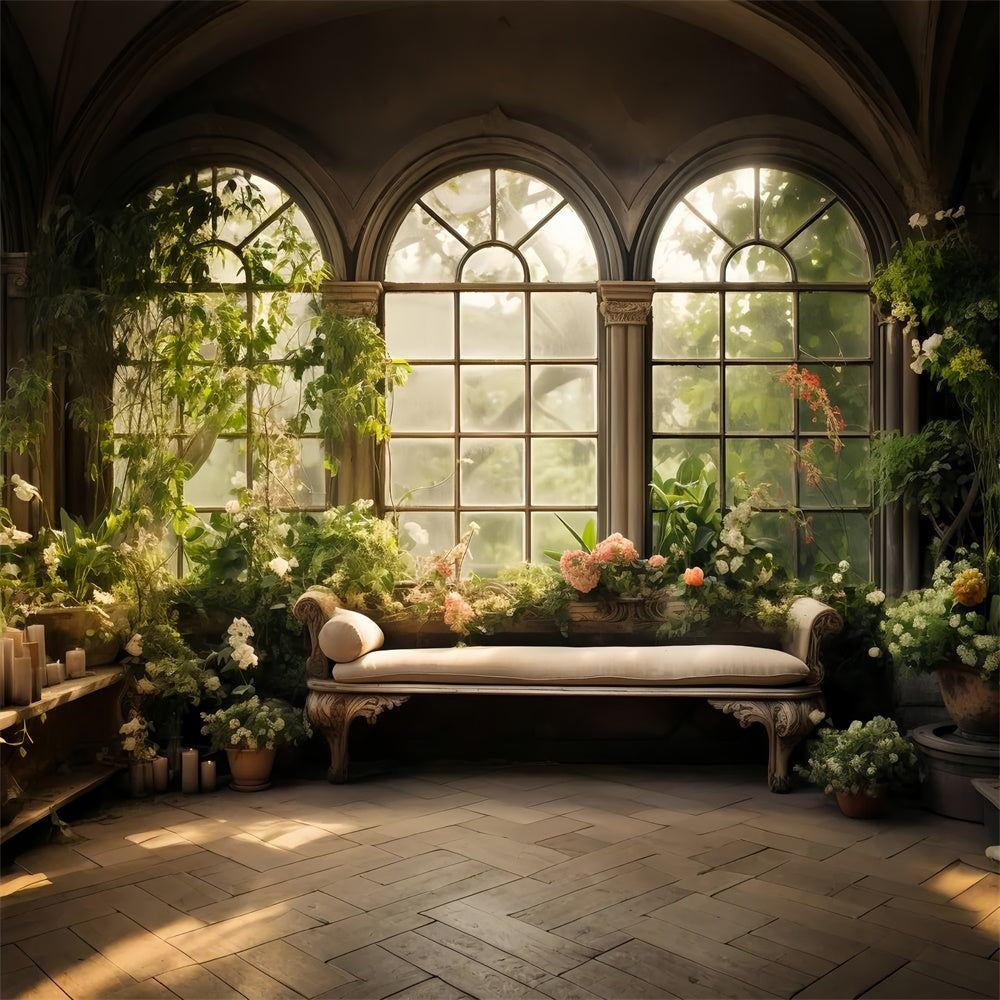 Pet Backdrops Vintage Arch Window Garden Backdrop UK LXX1-260