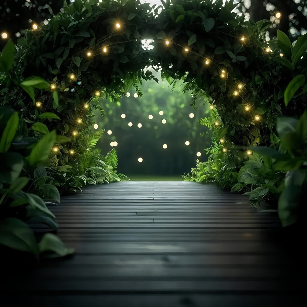 Pet Backdrop Lush Greenery Sparkling Lights Backdrop UK LXX1-270