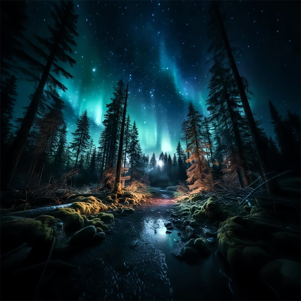 Pet Backdrops Mystical Forest Starry Sky Backdrop UK LXX1-274