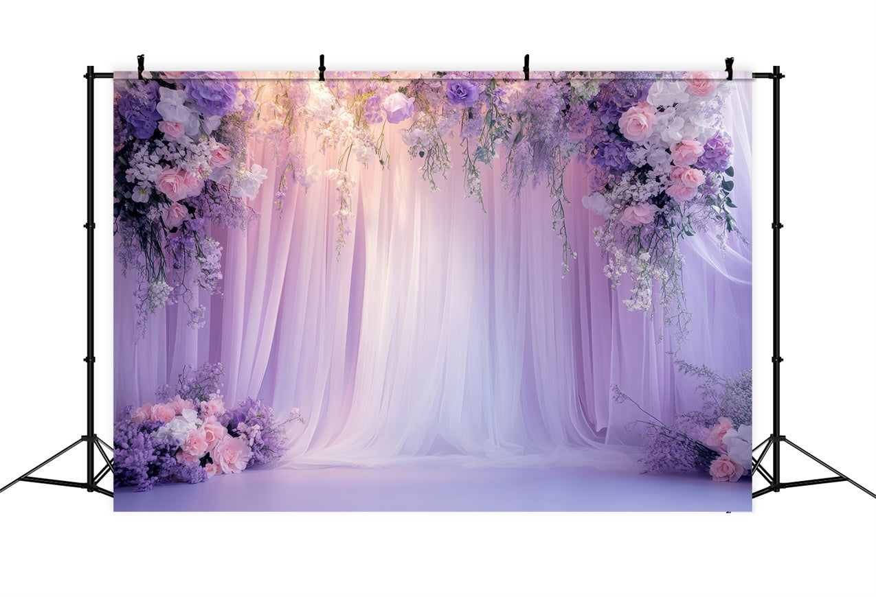 Pet Backdrop Dreamy Lavender Floral Elegance Backdrop UK LXX1-276