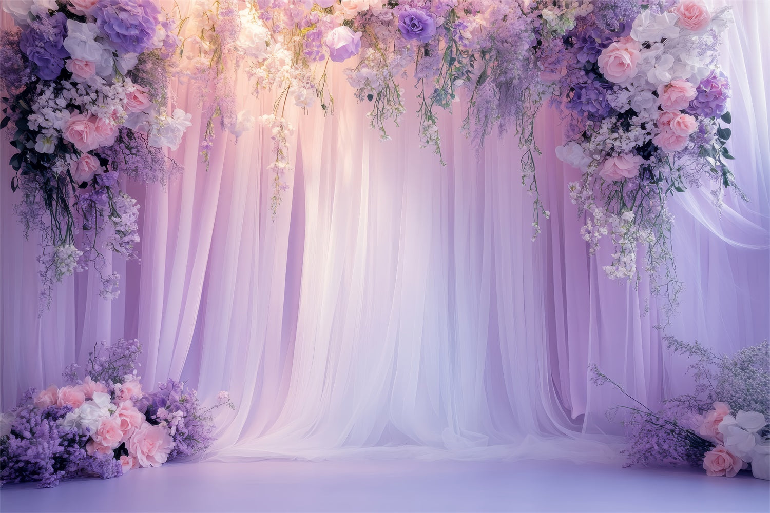 Pet Backdrop Dreamy Lavender Floral Elegance Backdrop UK LXX1-276