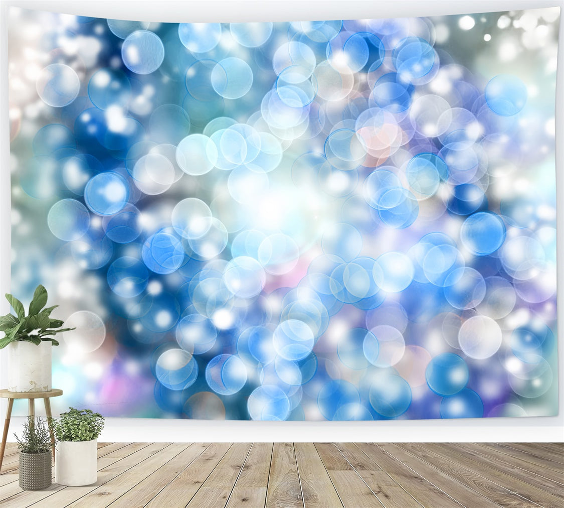 Pet Photography Backdrop Blue Light Bokeh Backdrop UK LXX1-290