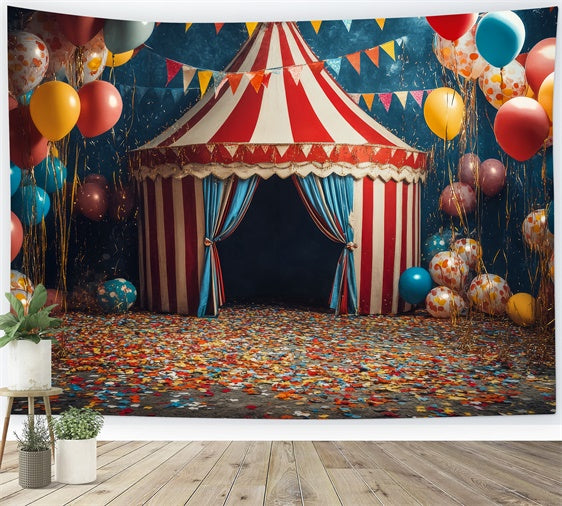 Pet Backdrops Carnival Tent Colorful Celebration Backdrop UK LXX1-292