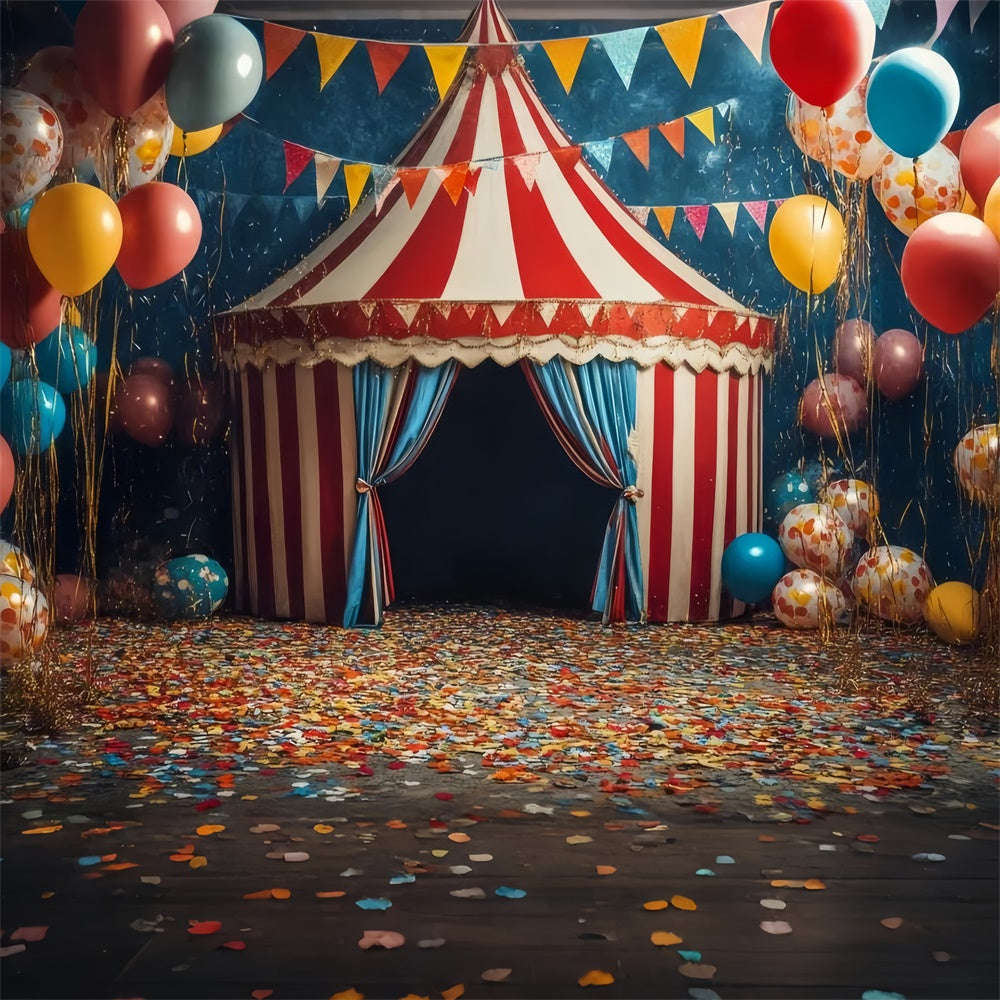 Pet Backdrops Carnival Tent Colorful Celebration Backdrop UK LXX1-292