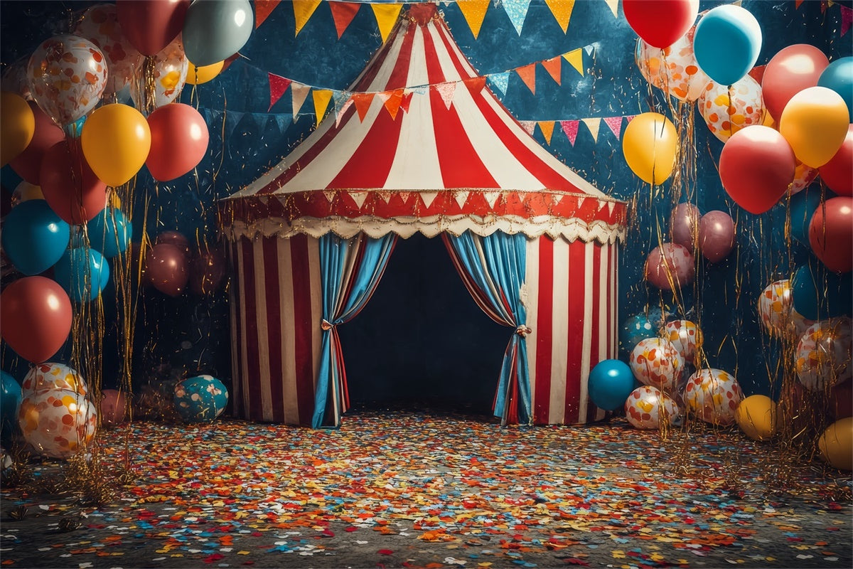 Pet Backdrops Carnival Tent Colorful Celebration Backdrop UK LXX1-292