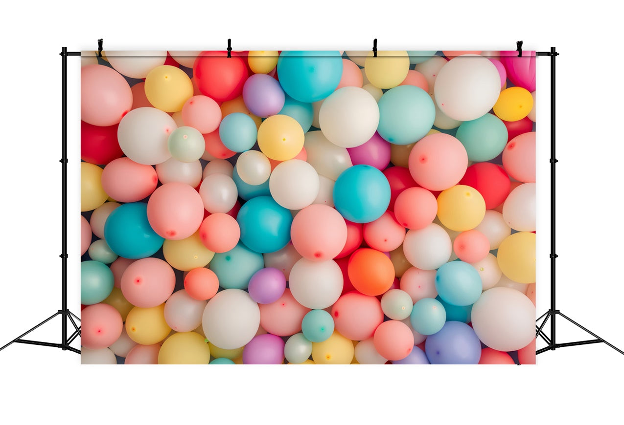 Backdrop Pet Pastel Party Balloon Cluster Backdrop UK LXX1-293