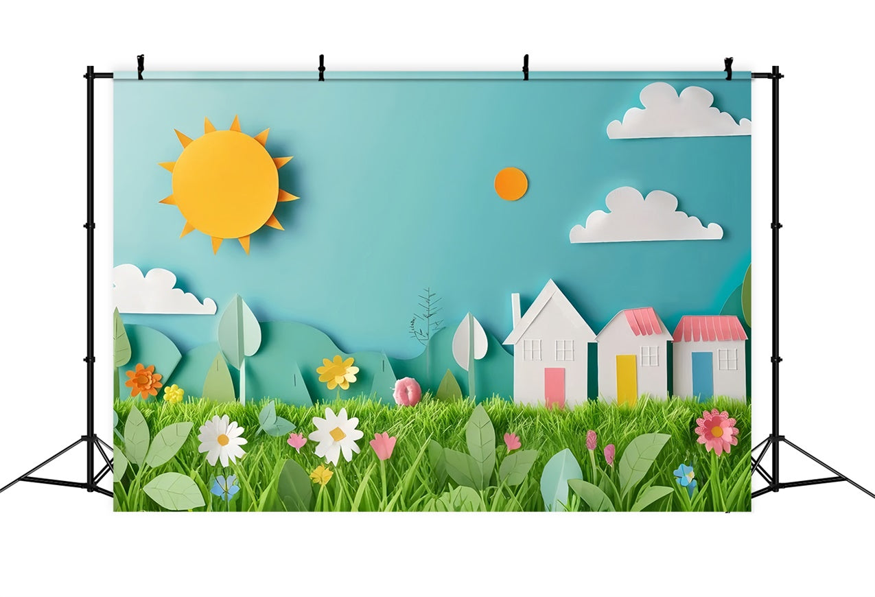 Pet Backdrop Floral Paper Cutout Landscape Backdrop UK LXX1-297